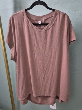 Athleta Relaxed Short Sleeve Tee - Mocha